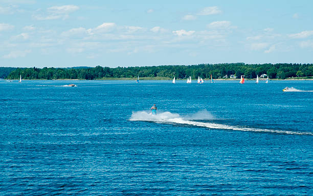 sporty wodne - wake jet boat water water sport zdjęcia i obrazy z banku zdjęć