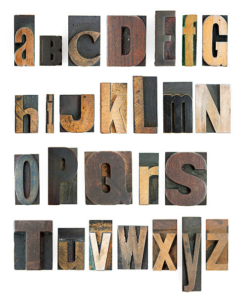 istock Letterpress alphabet in various styles and fonts 146806023
