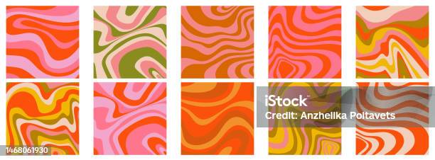 Psychedelic Trippy Y2k Retro Background Set Swirl Simple Vector  Illustration Groovy Wave Print Vintage Background Psychedelic Groovy Spiral  Stock Illustration - Download Image Now - iStock