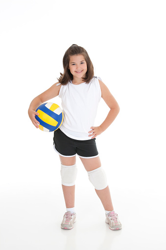 Desperat modstand skrive et brev Caucasian Girl In Volleyball Gear With A White Backdrop Stock Photo -  Download Image Now - iStock