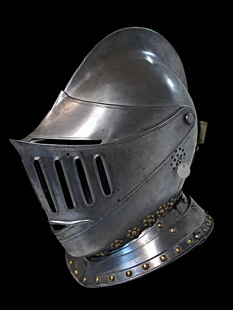 istock Knights helmet isolated on black 146806404