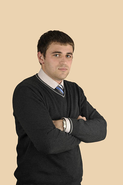 Portrait of young man stock photo