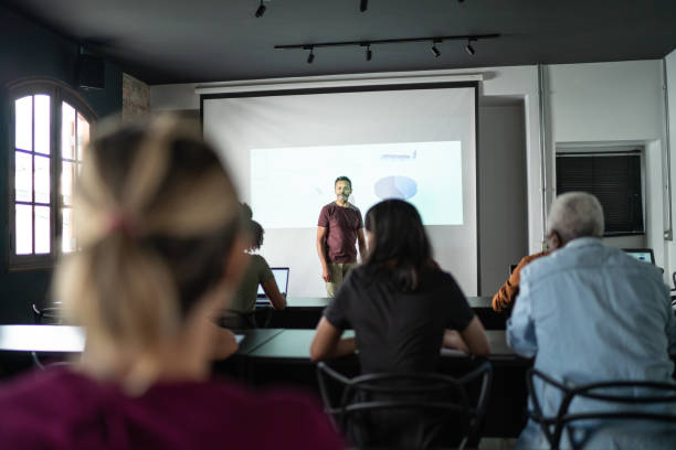 istock People attending a business conference 1468068435