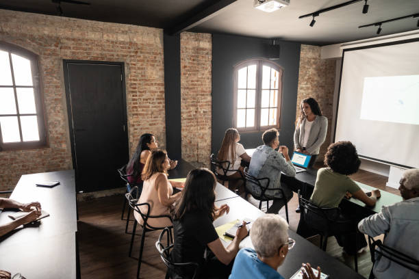 istock Transgender woman doing a presentation 1468068899