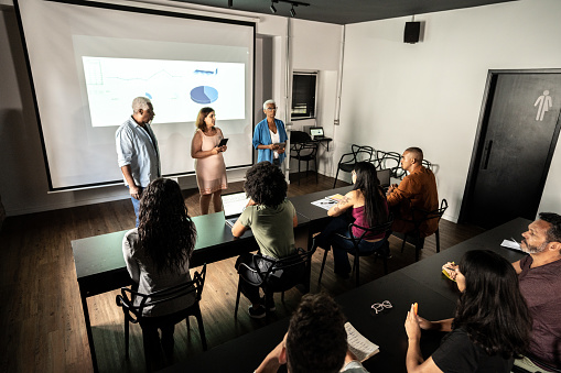 People doing a presentation