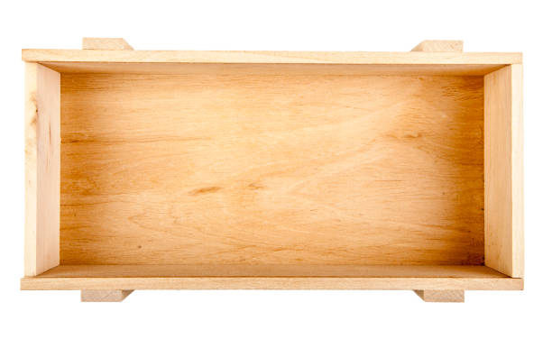 istock Wooden box isolated on a white background. 1468069738