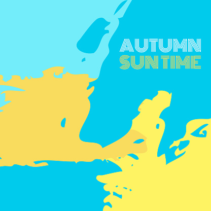 Autumn suntime. Vector Background Banner. Grunge design