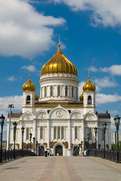 Moscow. Temple of Christ the Savior stock photo