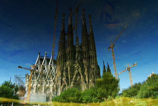 istock Sagrada Familia reflection in water, Barcelona 146807597