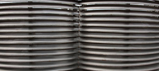 Two ventilation pipes stock photo