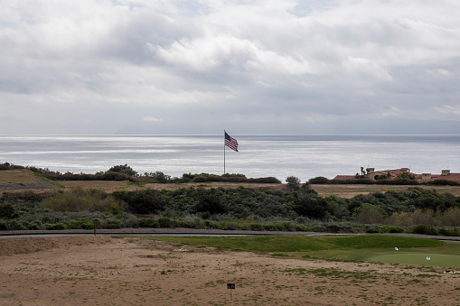 Landscape from Marilyn Ryan Sunset Point Park, Trump National Gulf Club, and California's coastal in Los Angeles