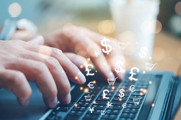 istock shopping online concept, buy on internet, e-commerce, Businessman hand typing on keyboard with online shopping concept. 1468083094
