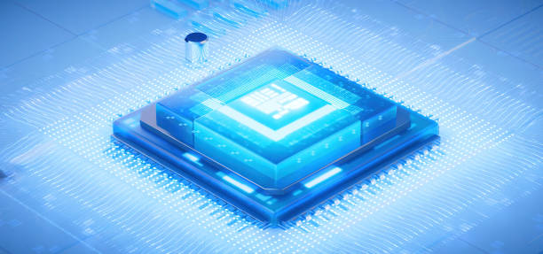 istock 3D rendering of cyberpunk AI. Circuit board. Technology background. Central Computer Processors CPU and GPU concept. Motherboard digital chip. Tech science background. 1468085688