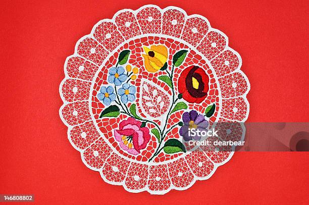 Hungarian Circle Embroidery Stock Photo - Download Image Now - Embroidery, Hungary, Antique