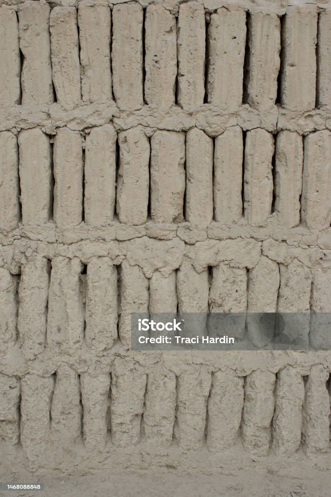 Mud Brick Stack Mud Bricks Stacked In A Vertical Pattern Stock Photo - Download Image ...