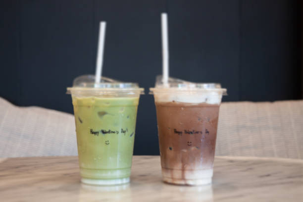istock Ice matcha greentea and ice mocha in coffee shop 1468092370