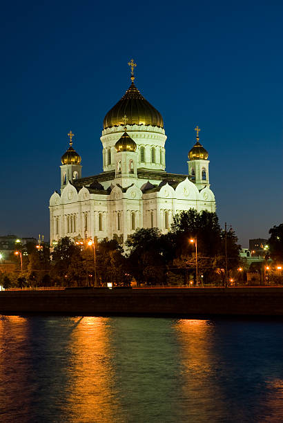 Moscow. Temple of Christ the Savior stock photo
