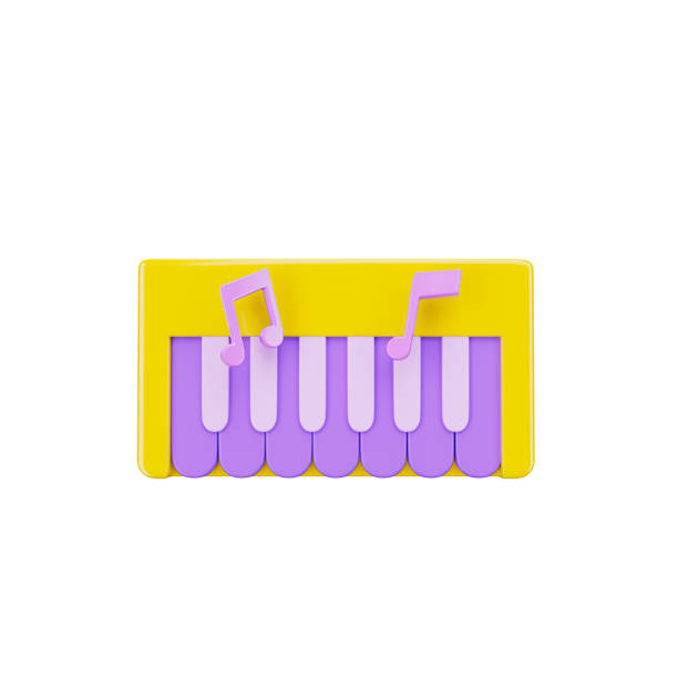 istock Piano and Music 3d icon and symbol in white background. 1468101574