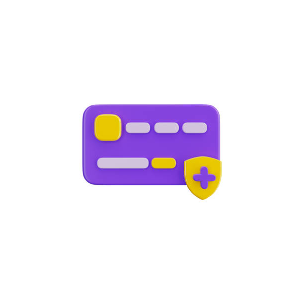 istock Secured Card Payment 3d icon and symbol in white background. 1468101580