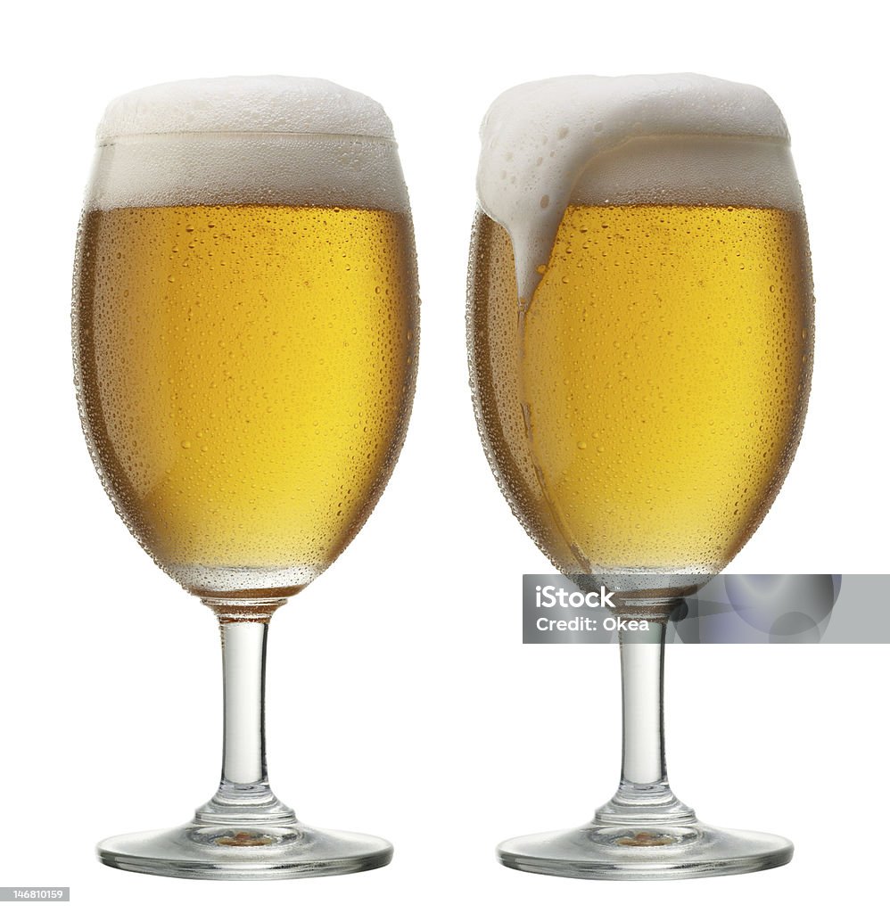 Dois copos de cerveja - Foto de stock de Bebida royalty-free