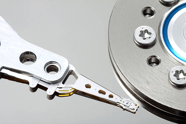istock Head of hard drive disc 146810412