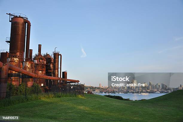 Photo libre de droit de Gasworks Park Seattle banque d'images et plus d'images libres de droit de Gas Works Park - Gas Works Park, Seattle, Centrale thermique au gaz