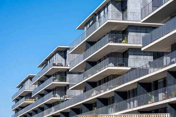 istock Big gray apartment building 1468109865