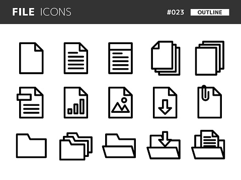 Line style icon set related to file_023