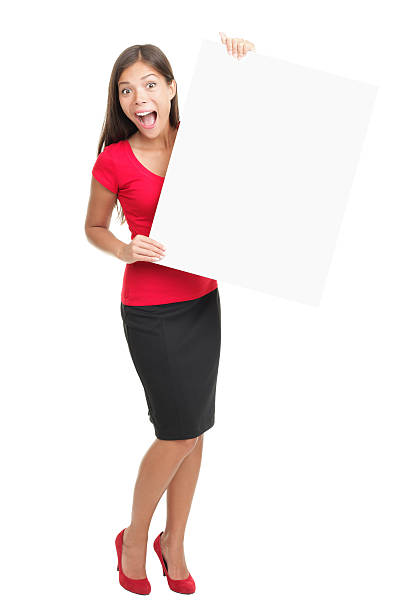 Cheerful sign woman