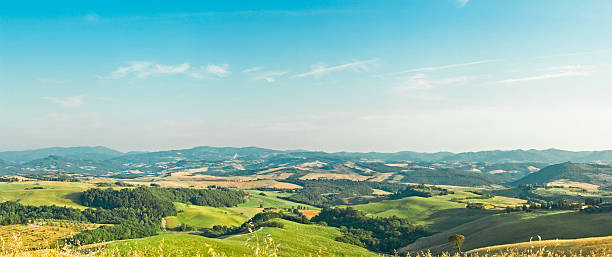 Tuscany landscape panorama stock photo