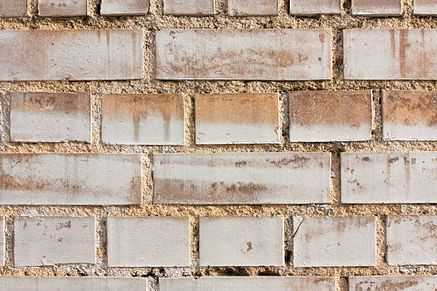 Brick wall sidelit stock photo