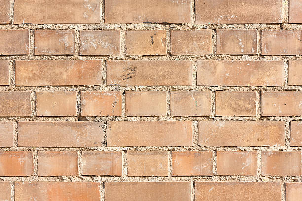 Generic brick wall sidelit stock photo