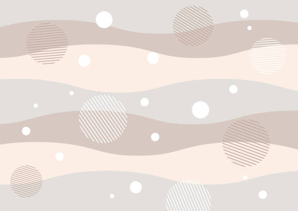 ilustrações, clipart, desenhos animados e ícones de padrão de onda marrom e fundo de bolhas - abstract backgrounds brown flowing
