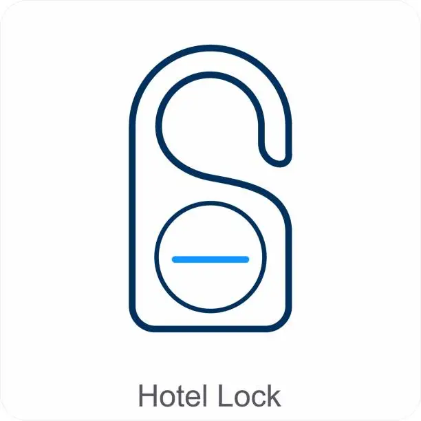 Vector illustration of Hotel Lock