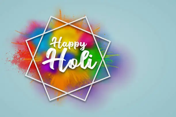 Happy Holi, indian festival, holi wishes and holi celebration illustration.