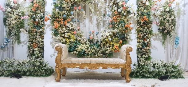 istock Aisle seating decorations for the bride and groom 1468126857