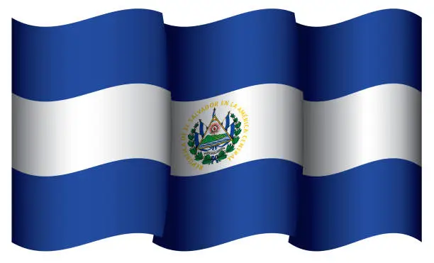 Vector illustration of Flag of El Salvador