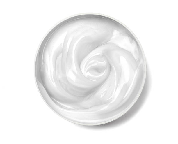 istock White cosmetic cream lotion on white color background. 1468135740