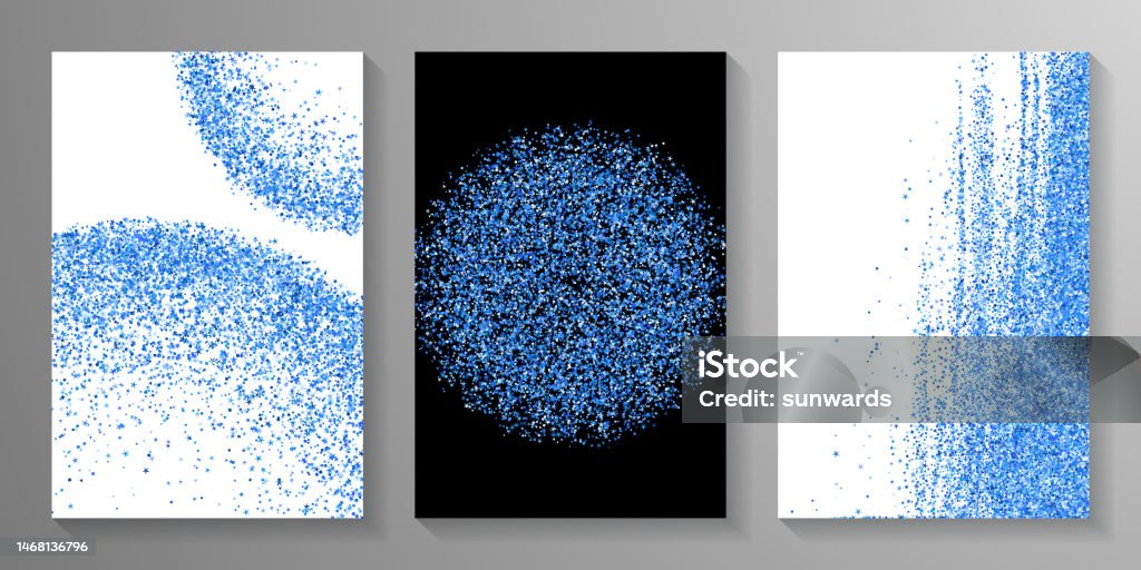 Confetti Dust Decorative Blue Confetti Dust Scatter Pattern Triangle Square Circle ...