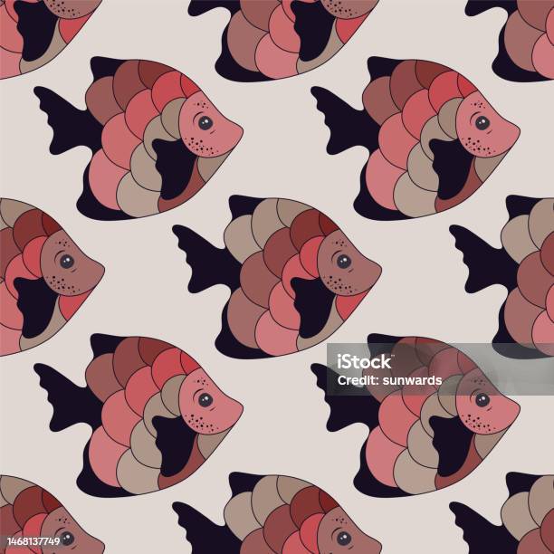 Ocean Pattern Fish Exotic Tropical Fish Seamless Pattern Design Ocean Animals Pattern Kids ...