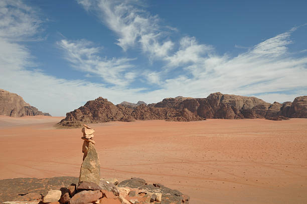 Wadi Rum Cairn - foto stock