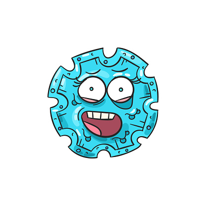 Microbe doodle. Virus sketch. Bacteria. Cell. Germ. Allergy. Disease. Parasite. Unicellular organism. Cute cartoon microbe. Infection. Funny microorganism. Alien.