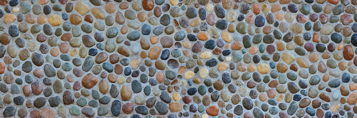 horizontal stone on concrete texture for pattern and background.