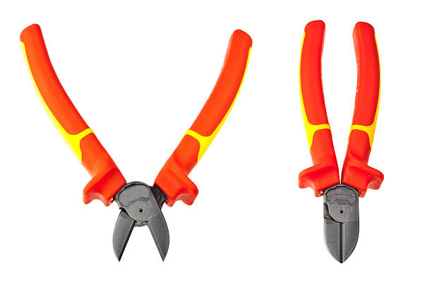 Two wire cutters for high voltage stock photo