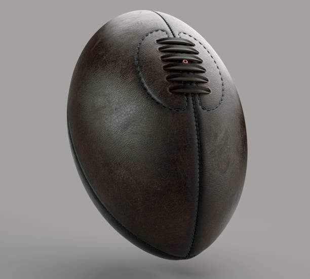 istock Retro Leather Rugby Ball 1468143181