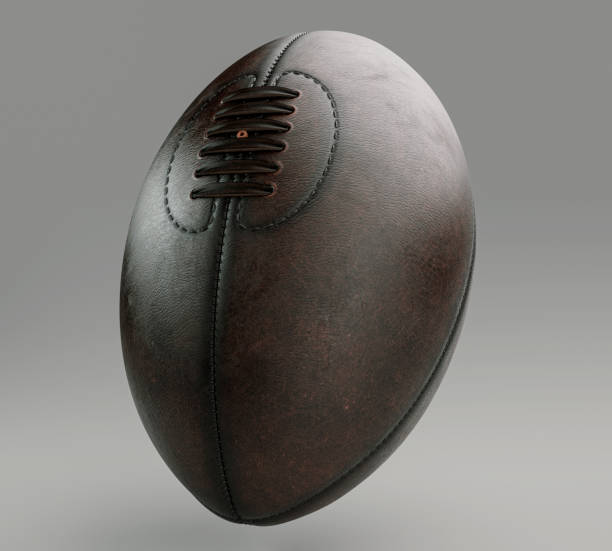 istock Retro Leather Rugby Ball 1468143336
