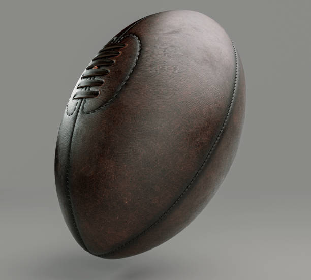 istock Retro Leather Rugby Ball 1468143393