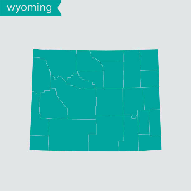 Wyoming Map Stock Illustration Download Image Now Abstract Wyoming Map 