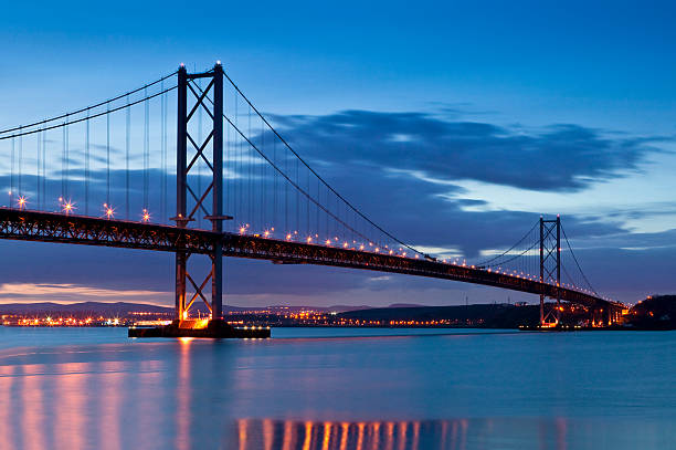 istock The Forth Road Bridge in Edinburgh, Scotland at night  146814353