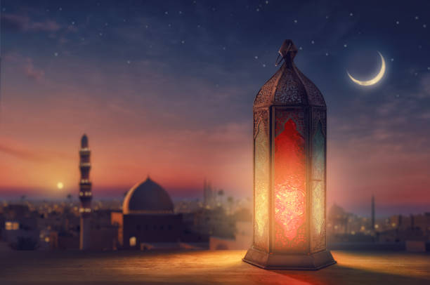 Ornamental Arabic lantern stock photo